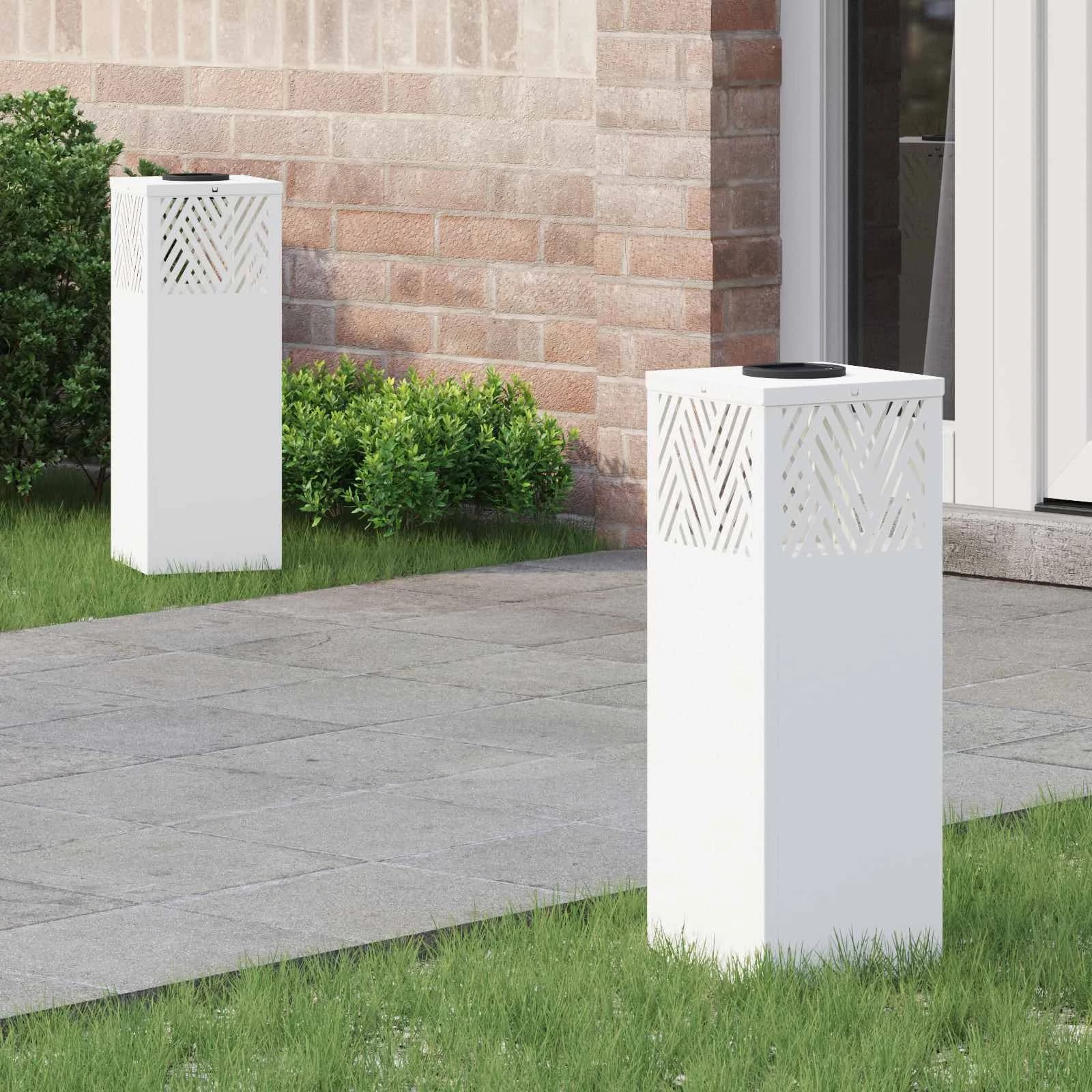 Solarno LED svetilo za pot 2 kos Toplo bela 18 x 18 x 50 cm