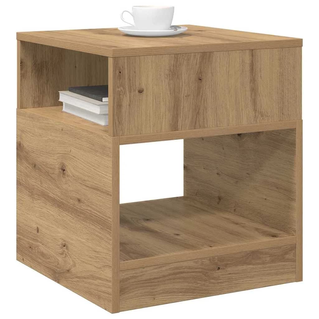Stranska miza 2 kos Umetni hrast 40,5 x 40 x 45 cm - slika 3