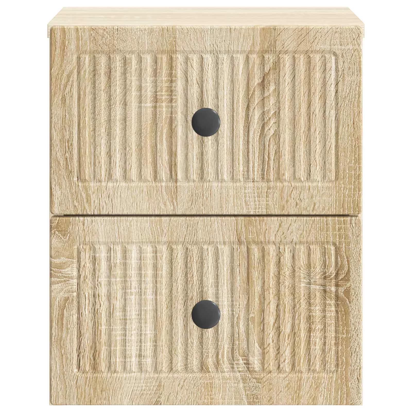 Stenski nočni omarici 2 kos Sonoma hrast 33 x 34,5 x 40 cm - slika 7
