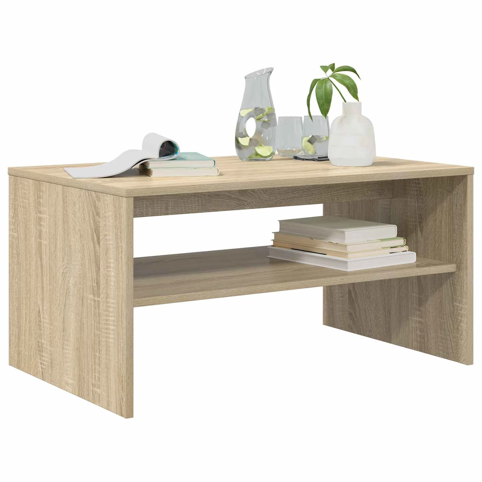 Klubska miza Sonoma hrast 80 x 50 x 40 cm Inženirski les - slika 3