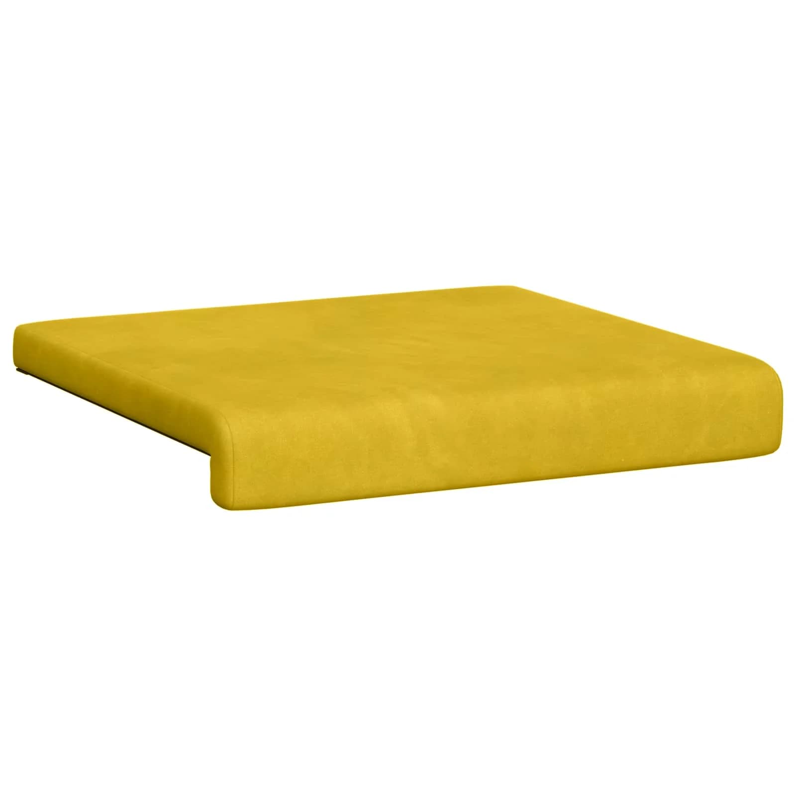 Blazina za klop 4 kos Žamet Rumena Globina 35 cm - slika 5