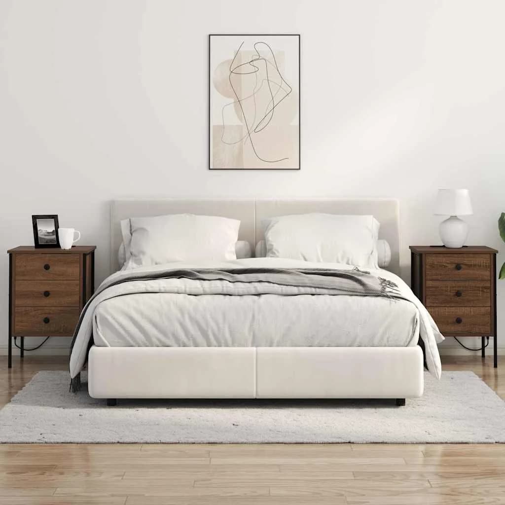 Nočna omarica Rjav hrast 42 x 41 x 61 cm Inženirski les - slika 4