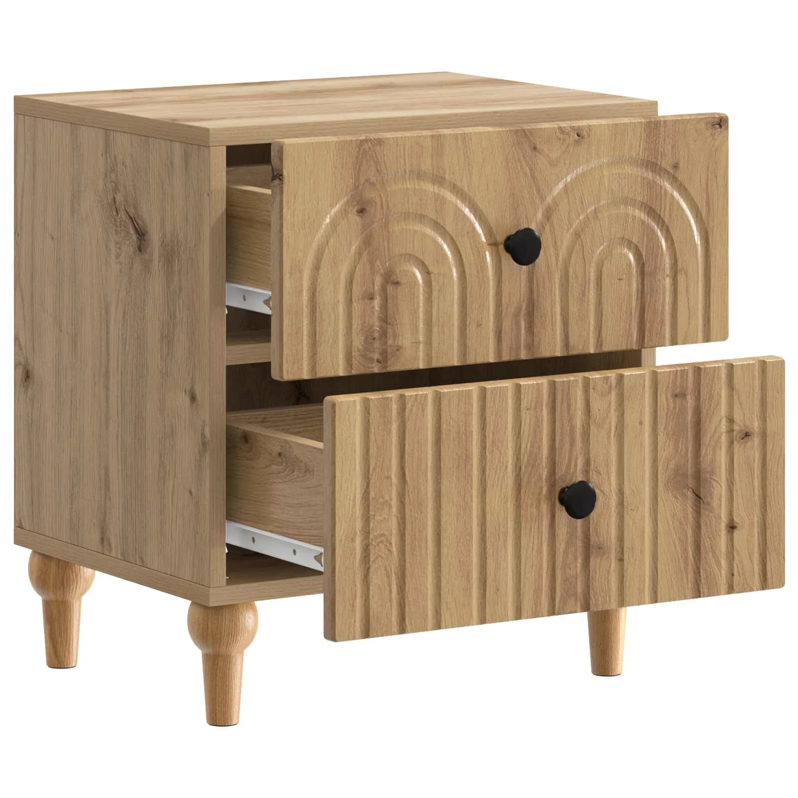 Nočna omarica Artisan hrast 43 x 34,5 x 48 cm Inženirski les - slika 4