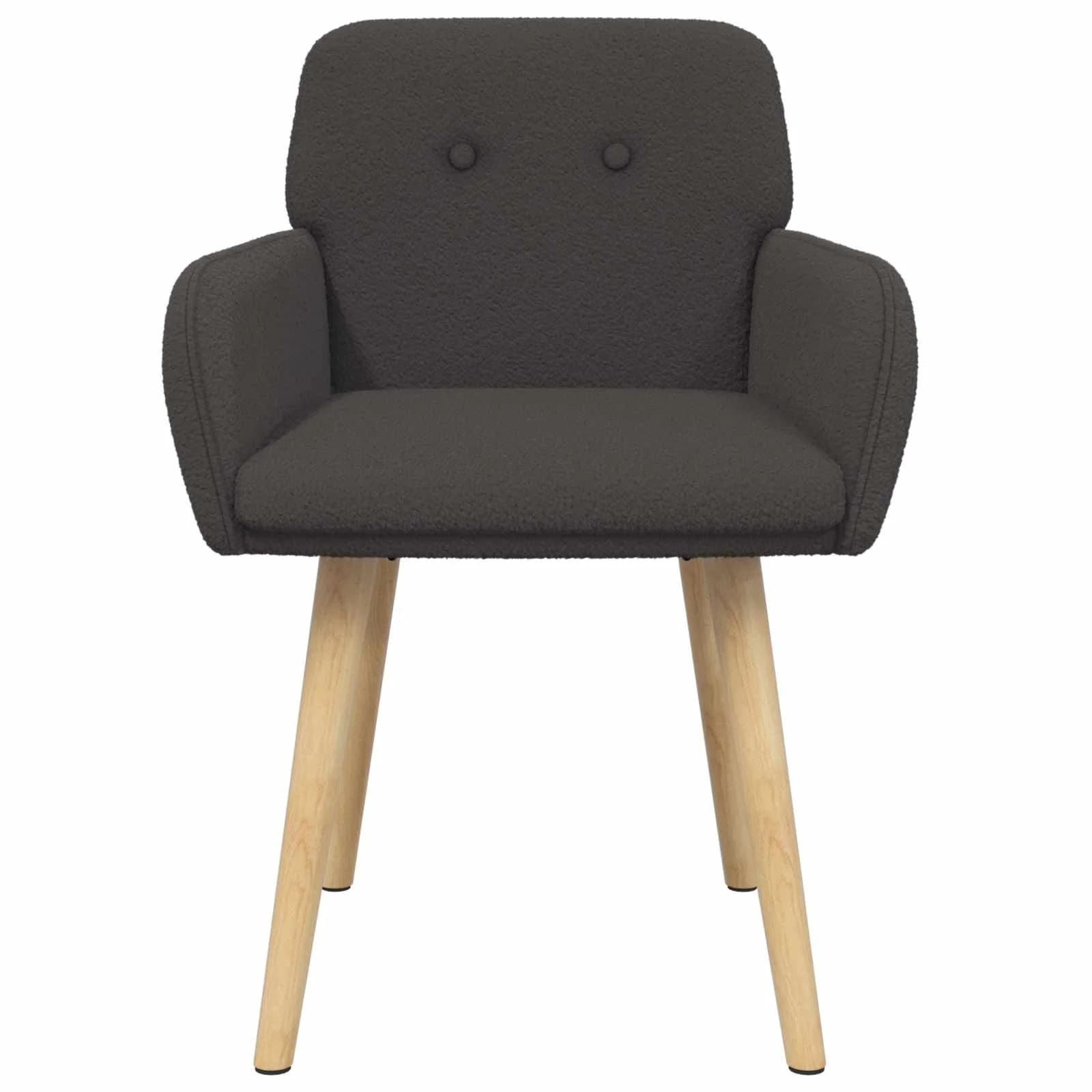 Jedilni stoli 2 kos Bouclé Temno siva 59 x 57 x 85 cm - slika 4