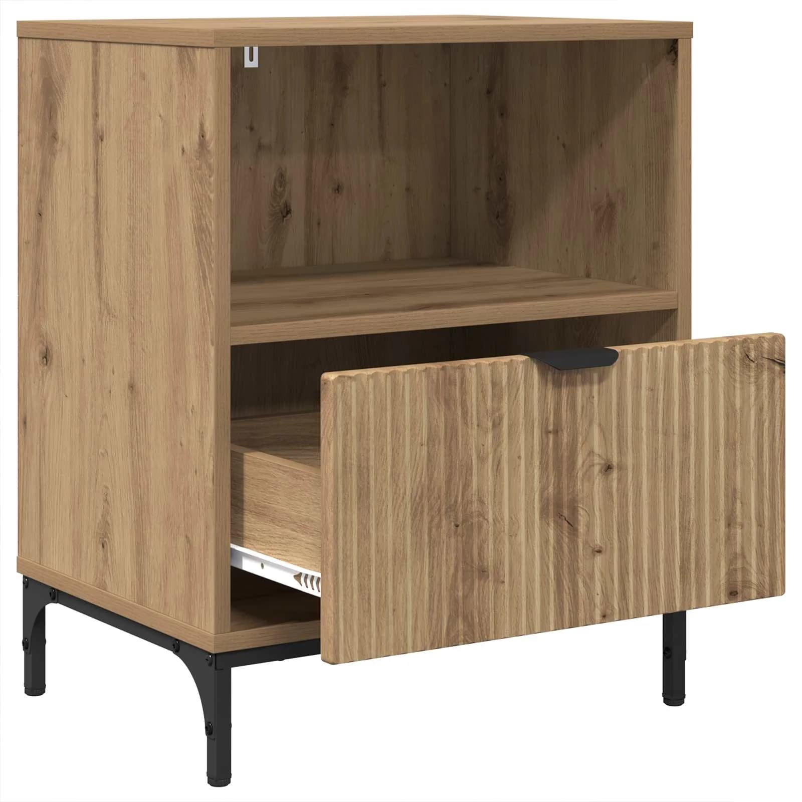 Nočna omarica artisan hrast 49 x 36 x 61 cm Inženirski les - slika 5