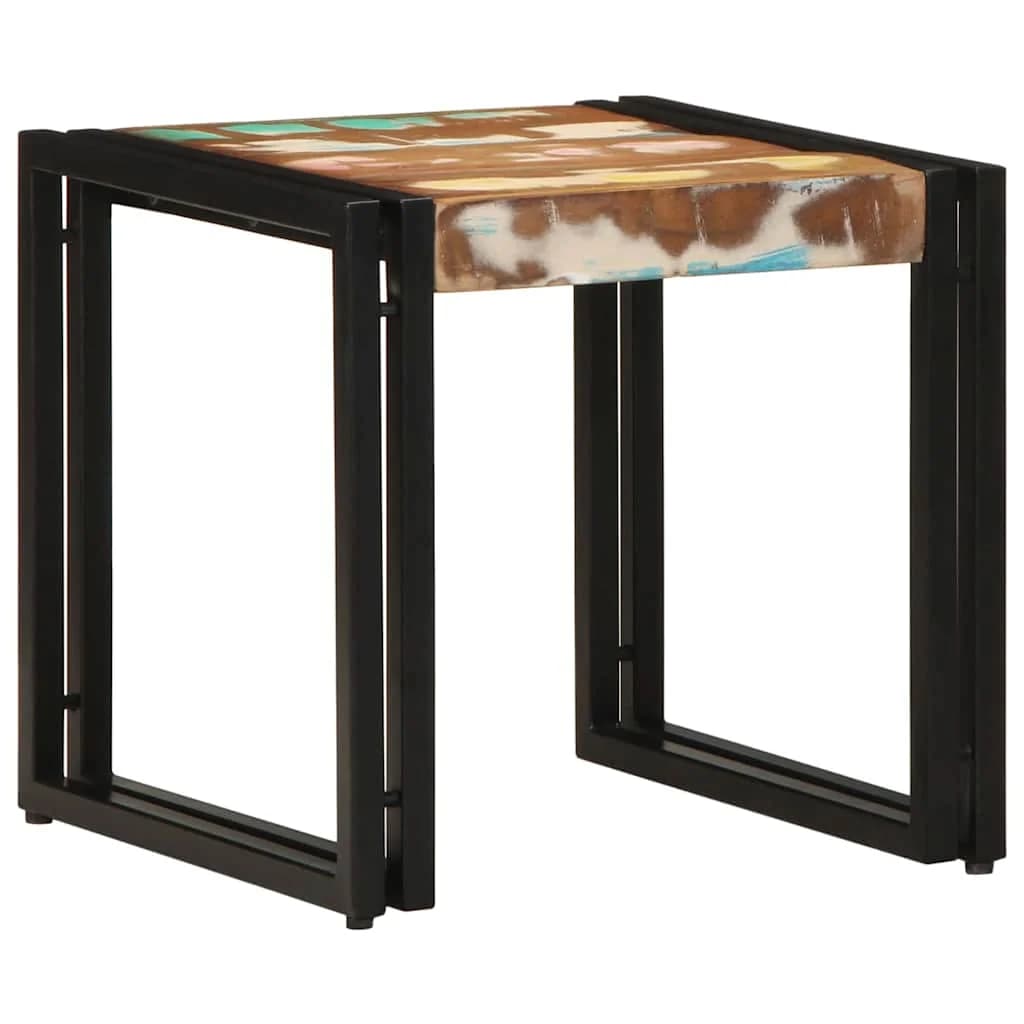 Klubska miza večbarvno 40 x 40 x 38 cm Trdna obnovljena les - slika 2