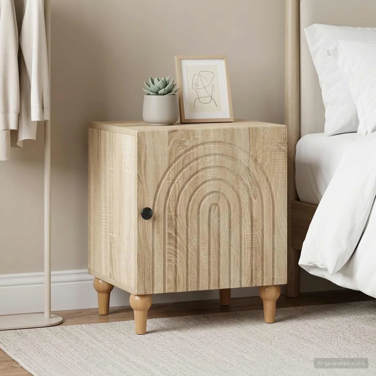 Nočna omarica 2 kos Sonoma hrast 43 x 34,5 x 50 cm - slika 4