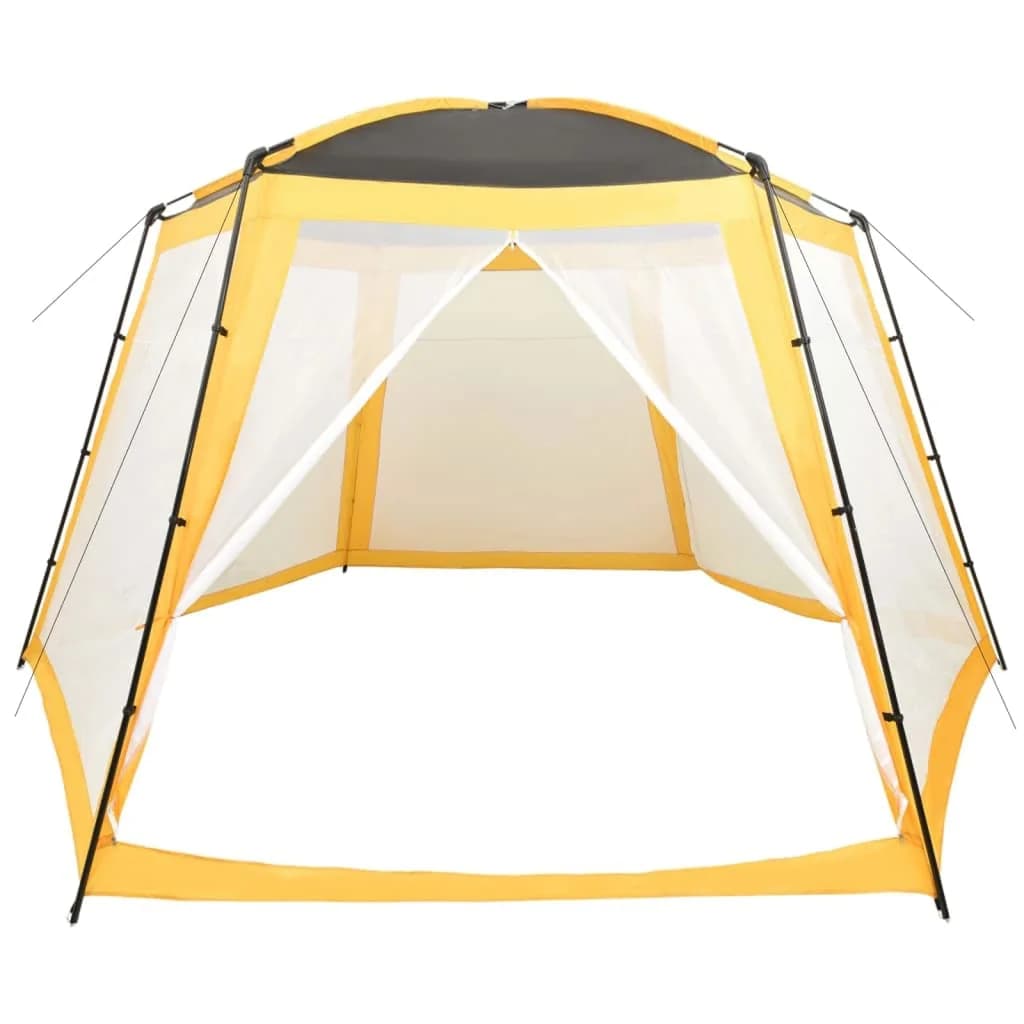 Šotor za bazen iz blaga 500x433x250 cm rumen - slika 3