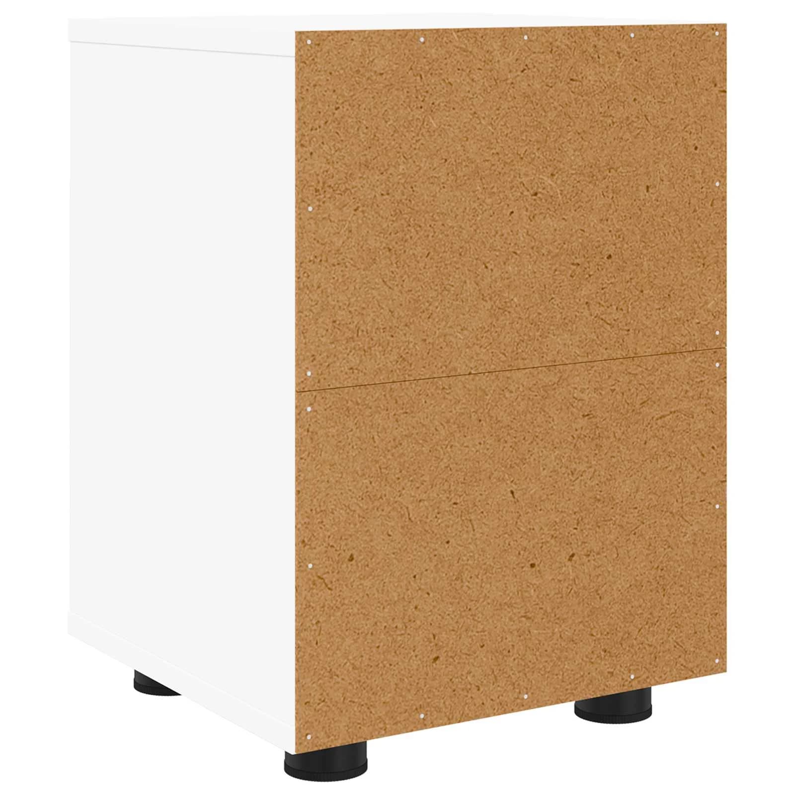 Posteljne mize 2 kos Bela 30,5 x 30 x 43 cm Inženirski les - slika 8