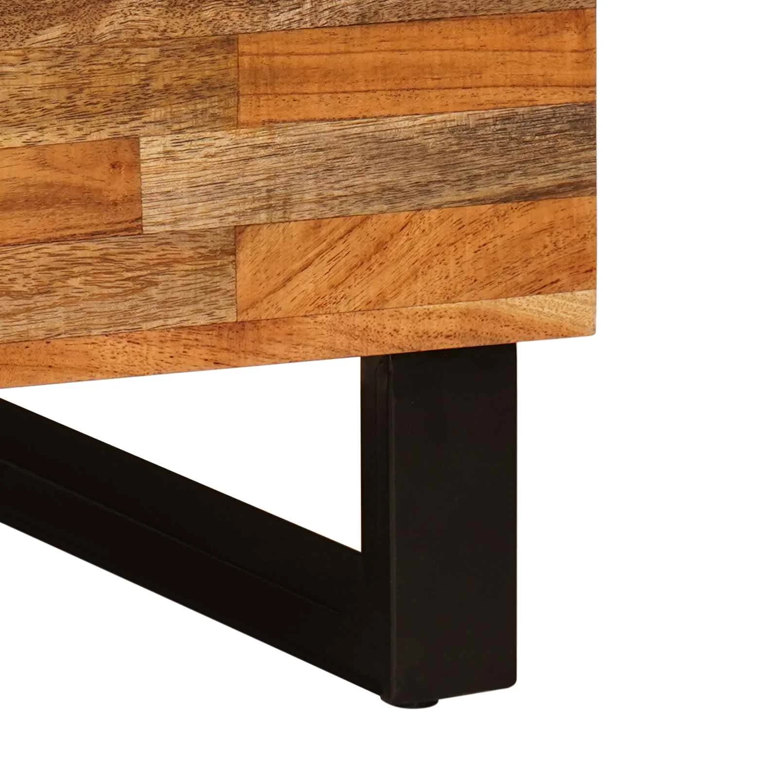 Klubska miza Rjava 80 x 50 x 40 cm Masiven les manga - slika 8
