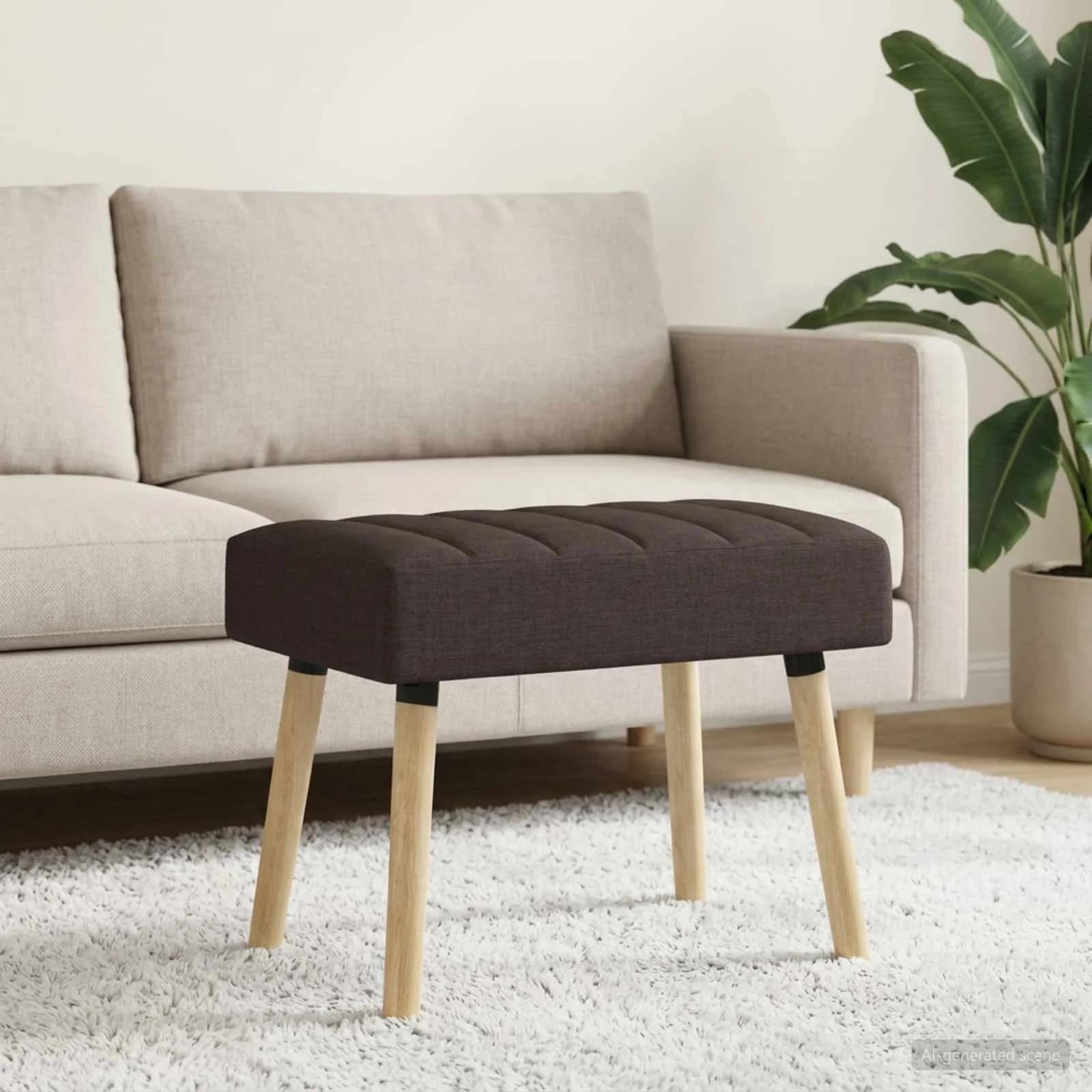 Bench z kanalnim oblazinjenjem Temno rjava 60 x 40 x 45 cm - slika 3