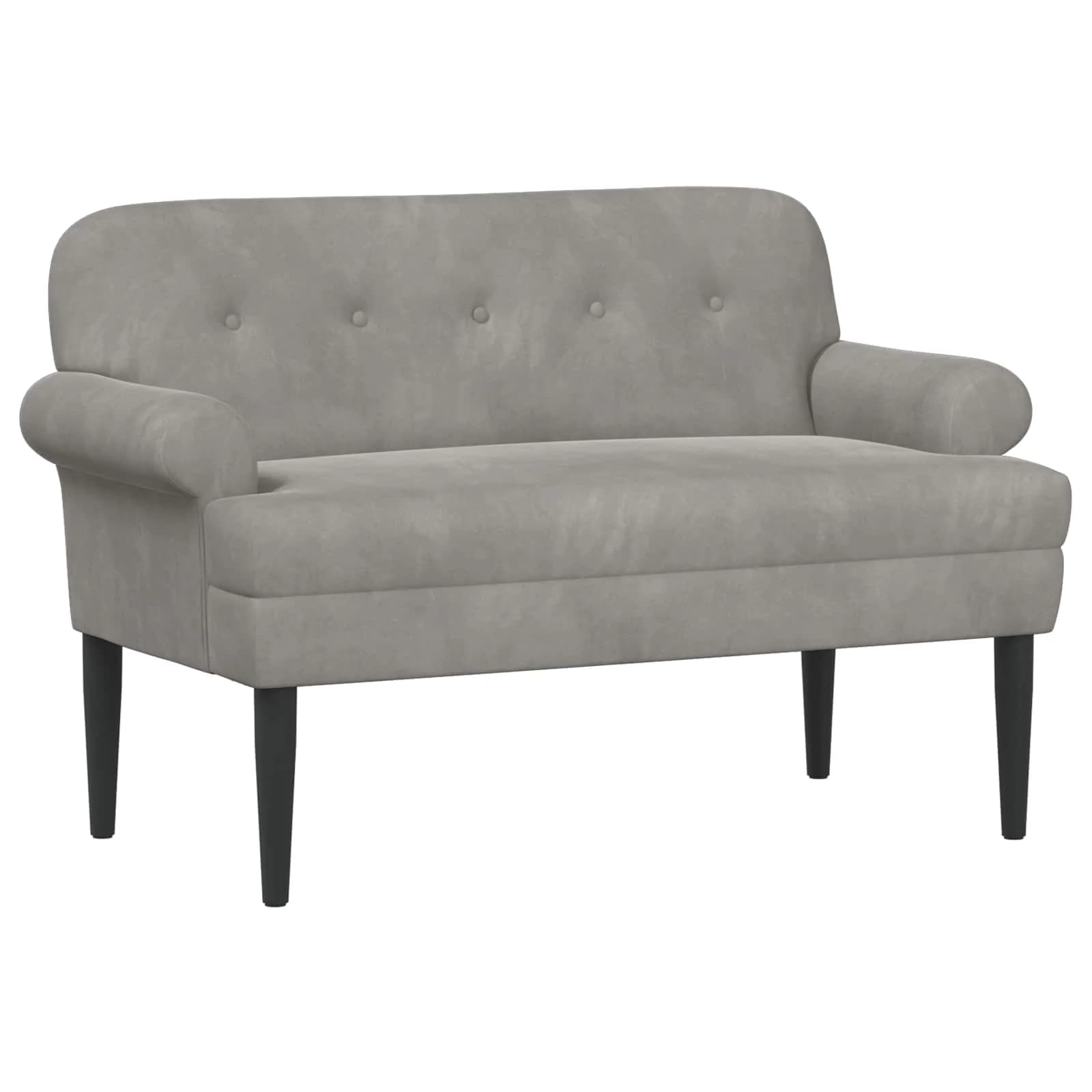 Dvojnica s gumbi Svetlo siva 120 x 66 x 78 cm Žamet - slika 2
