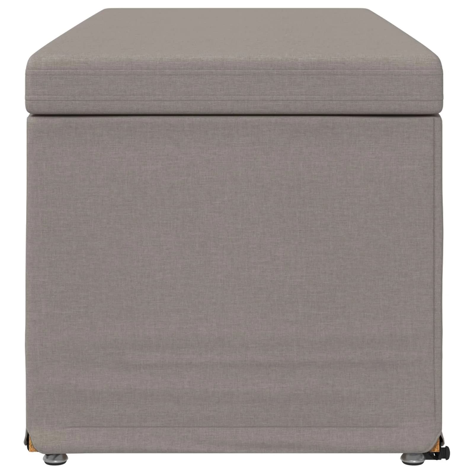 Stolica Taupe 101 x 41 x 40 cm Tkanina in obdelano les - slika 5