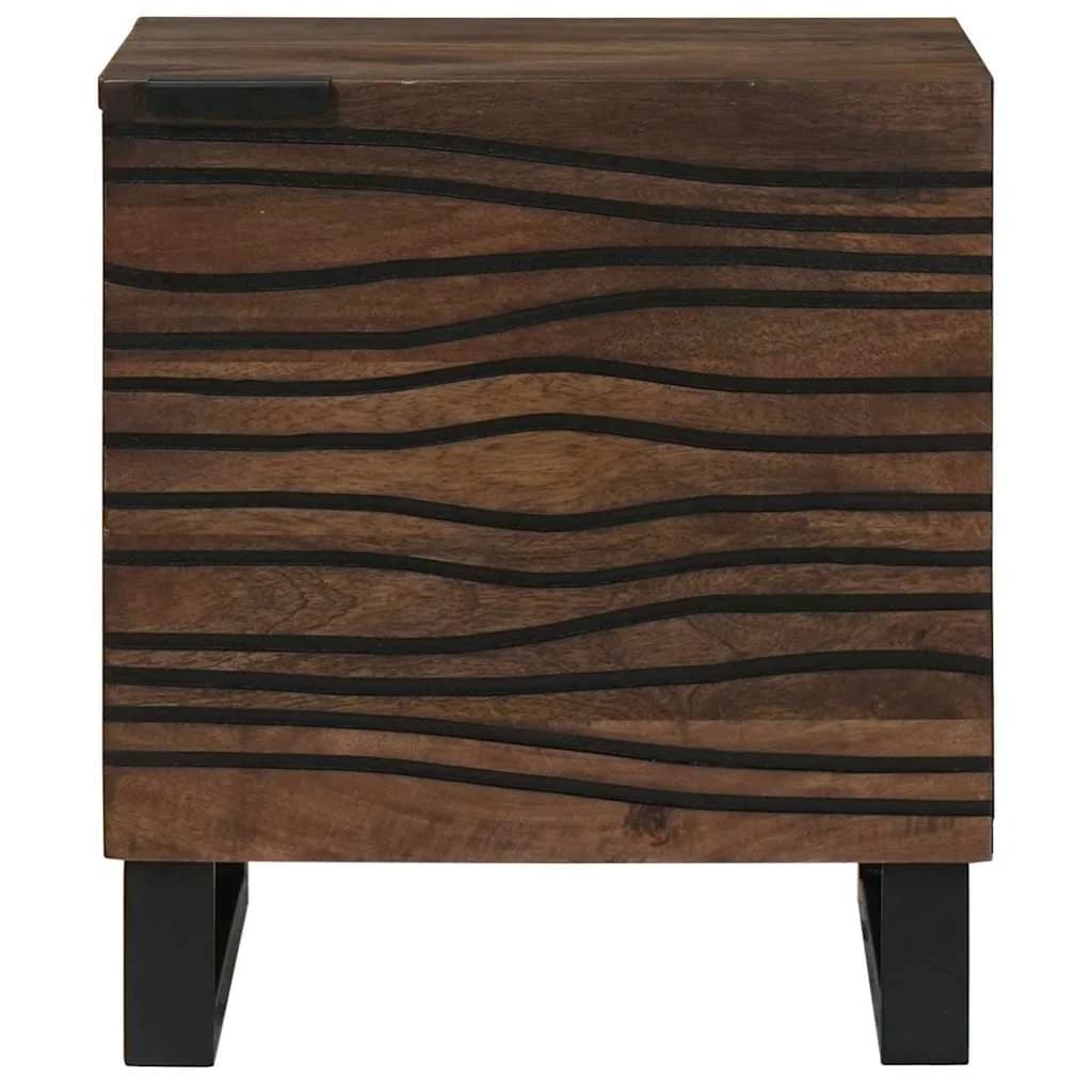 Nočna omarica 2 kos Oreh 40 x 33 x 46 cm Inženirski les - slika 5
