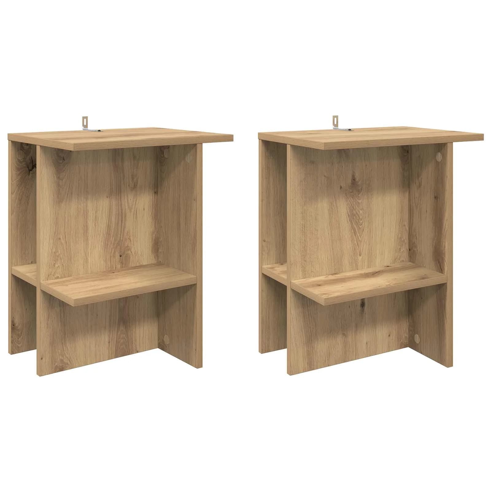 Klubska miza 2 kos Artisan hrast 40 x 30 x 49 cm Inženirski les - slika 2