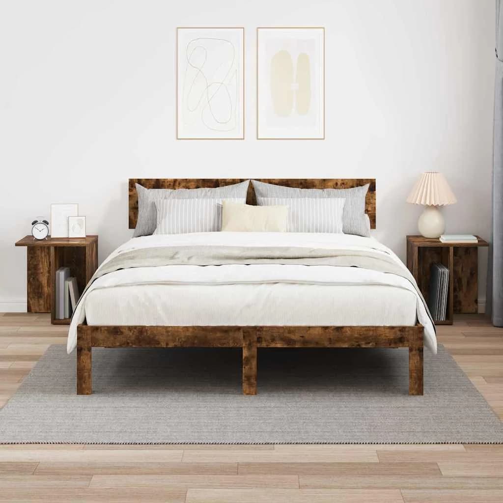 Stranska miza 2 kos Dimljeni oreh 37 x 32 x 40 cm - slika 4