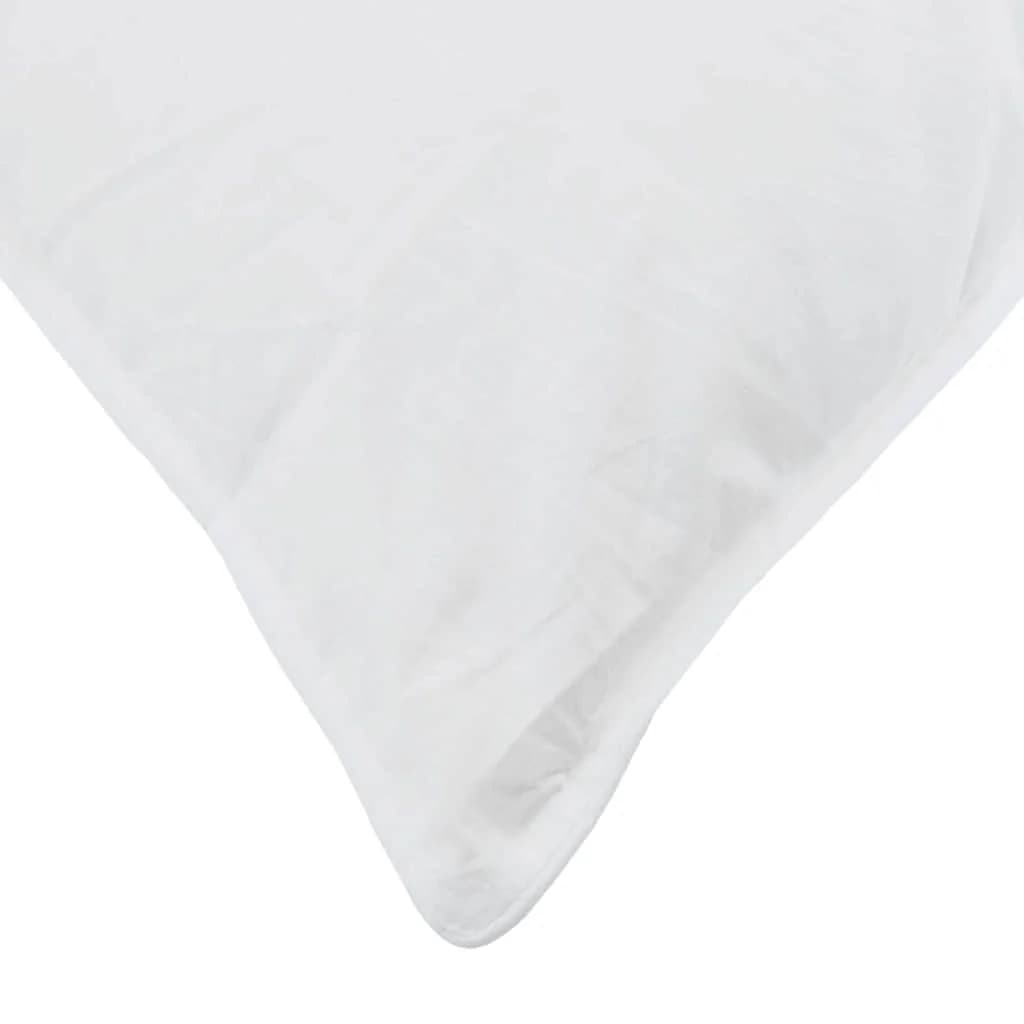 Vzglavnik 2 kos 40 x 40 cm Perje Bela - slika 8
