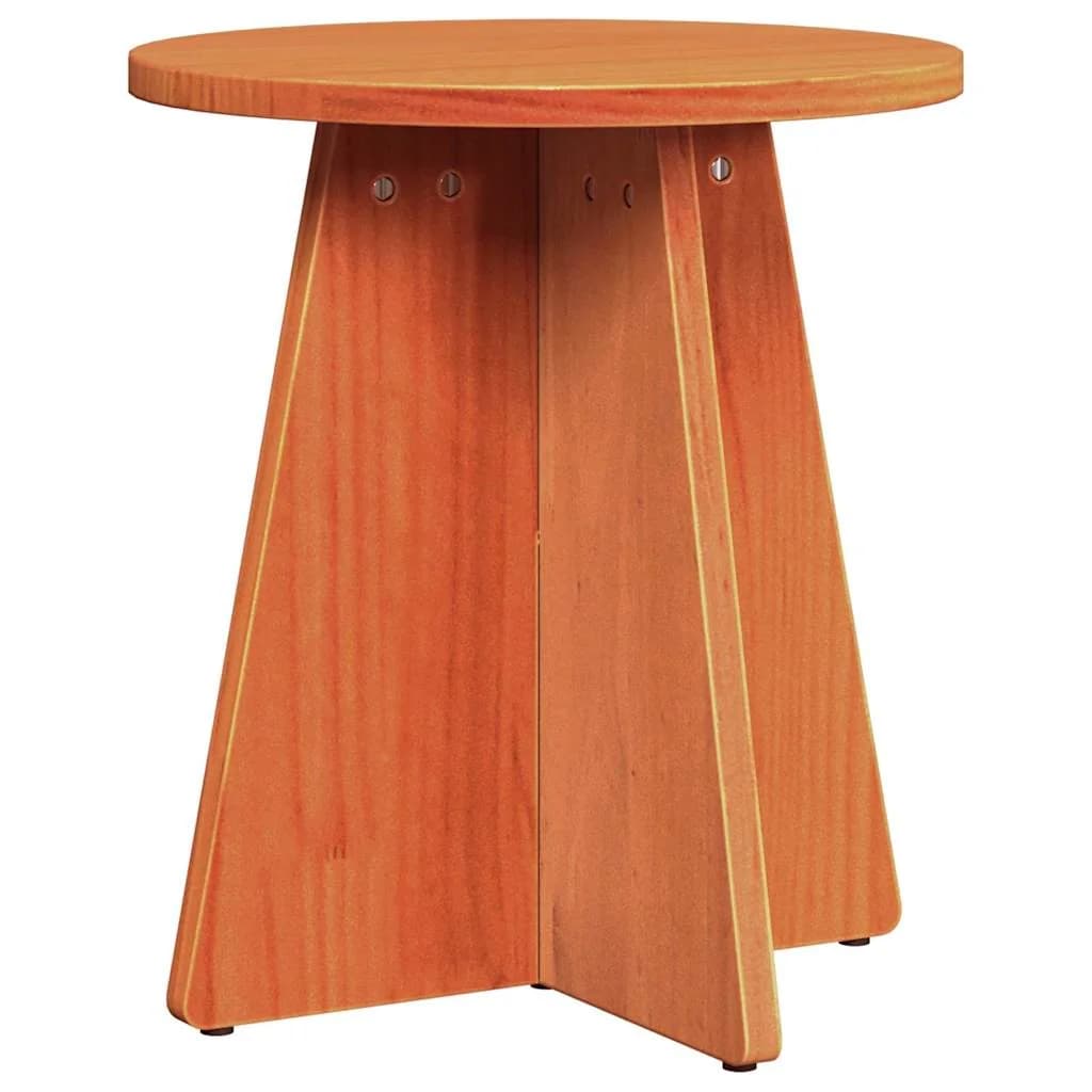 Klubska miza 3 kos Voskast rjav 49 x 49 x 30 cm - slika 7