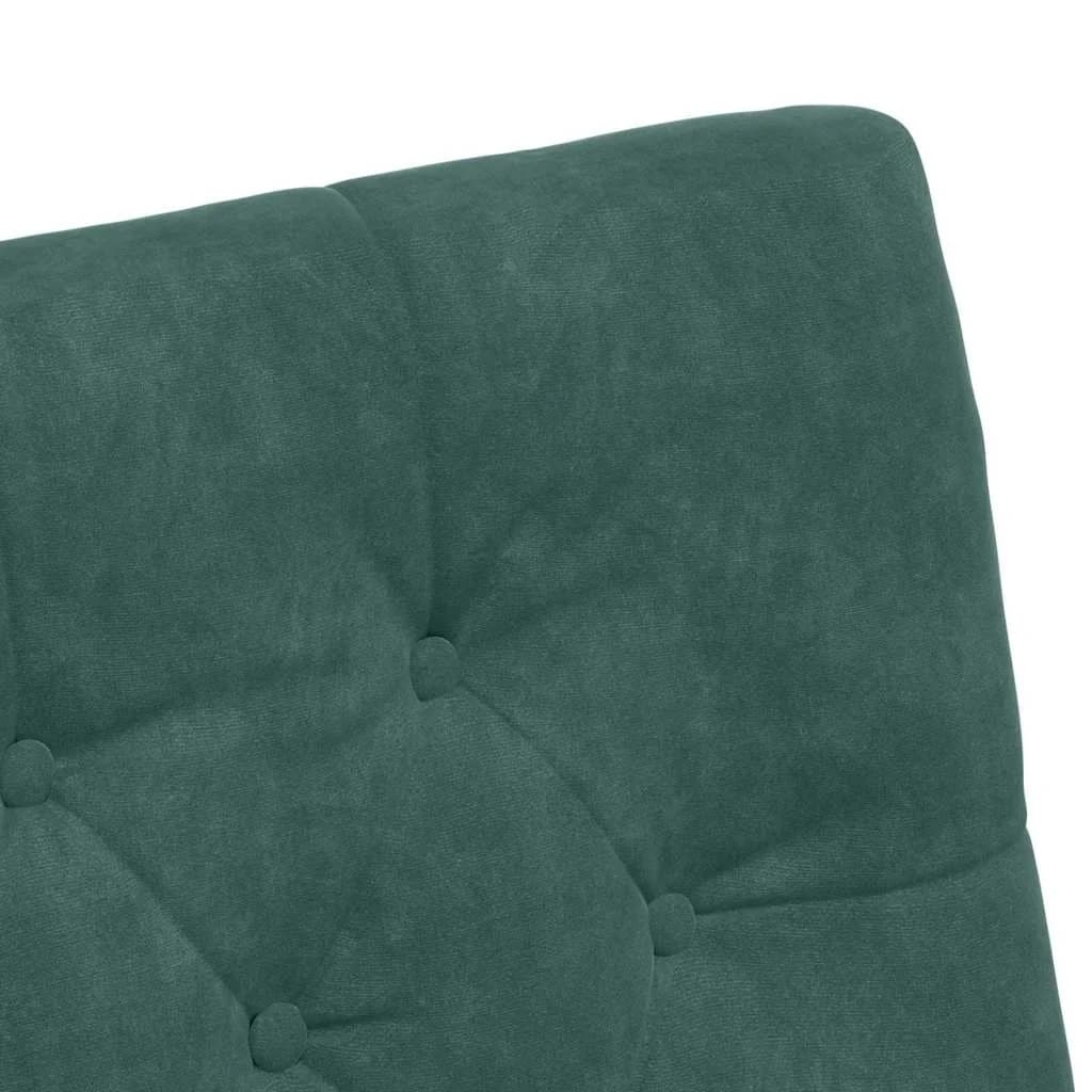 Jedilni stoli s kolesi 2 kos Žamet Temno zelena 58 x 67 x 97 cm - slika 8