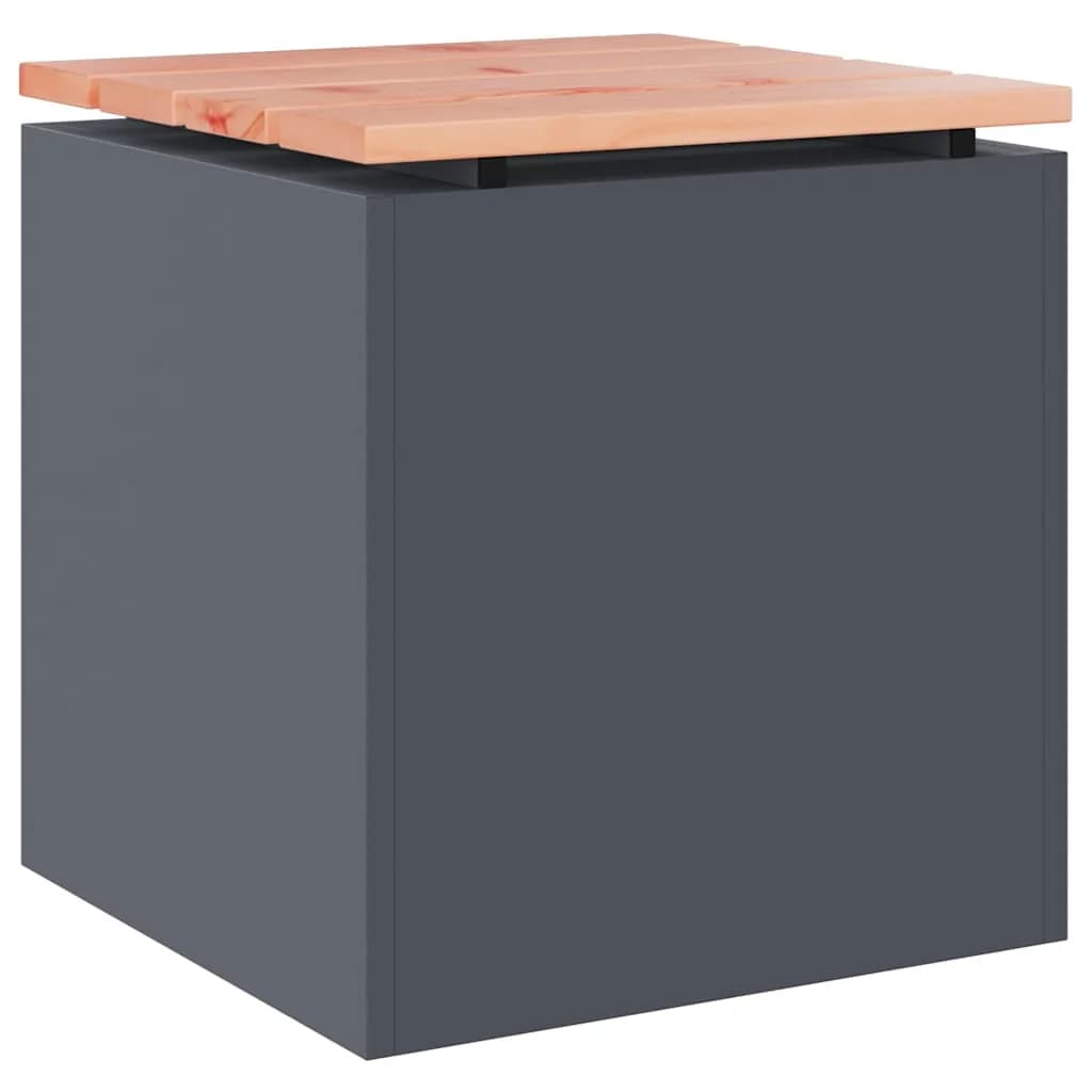 Vrtna klop Antracit 40 x 40 x 43 cm Jeklo - slika 2
