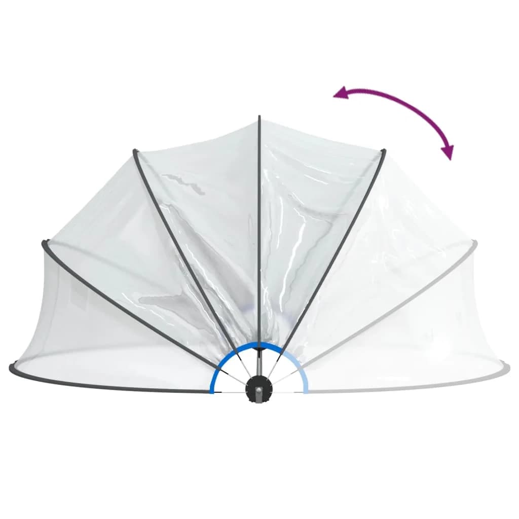 Kupola za bazen okrogla 376x188 cm PVC - slika 6