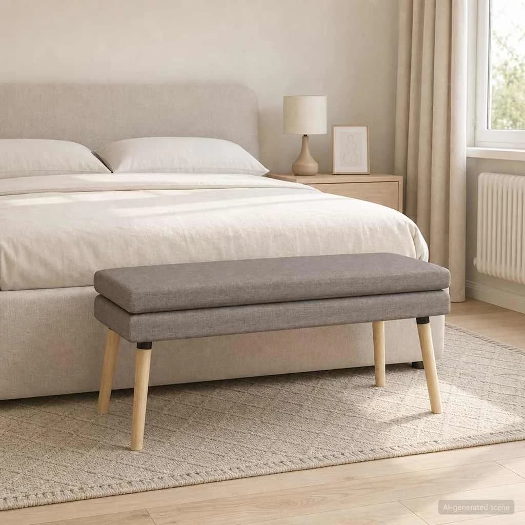 Dvojna klop Taupe 110 x 40 x 47 cm Blago