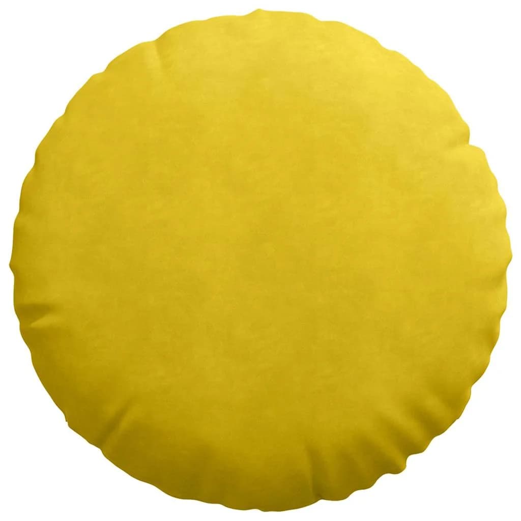 Sedežne blazine 2 kos Žamet Rumena Ø 80 x 29 cm - slika 6