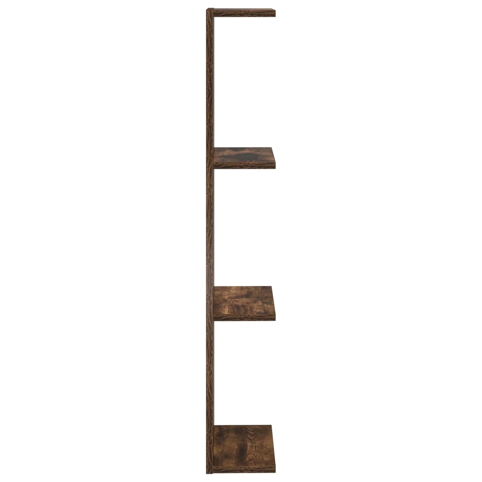 Stenska polica 2 kos Dimljen hrast 22 x 15 x 100 cm - slika 5