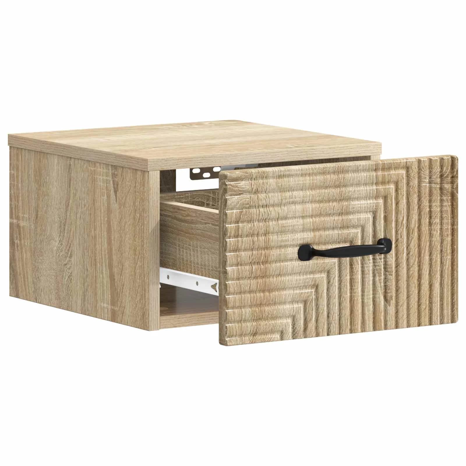 Stenski nočni omarici 2 kos Sonoma hrast 34,5 x 33 x 20 cm - slika 6