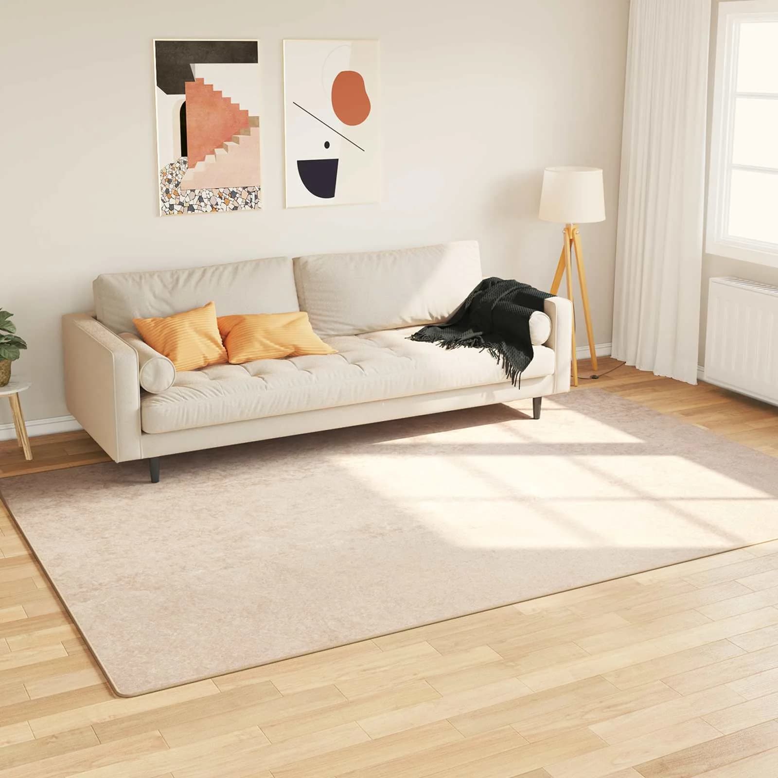 Preproga runner MARSA krema 150 x 230 cm Poliester in PVC