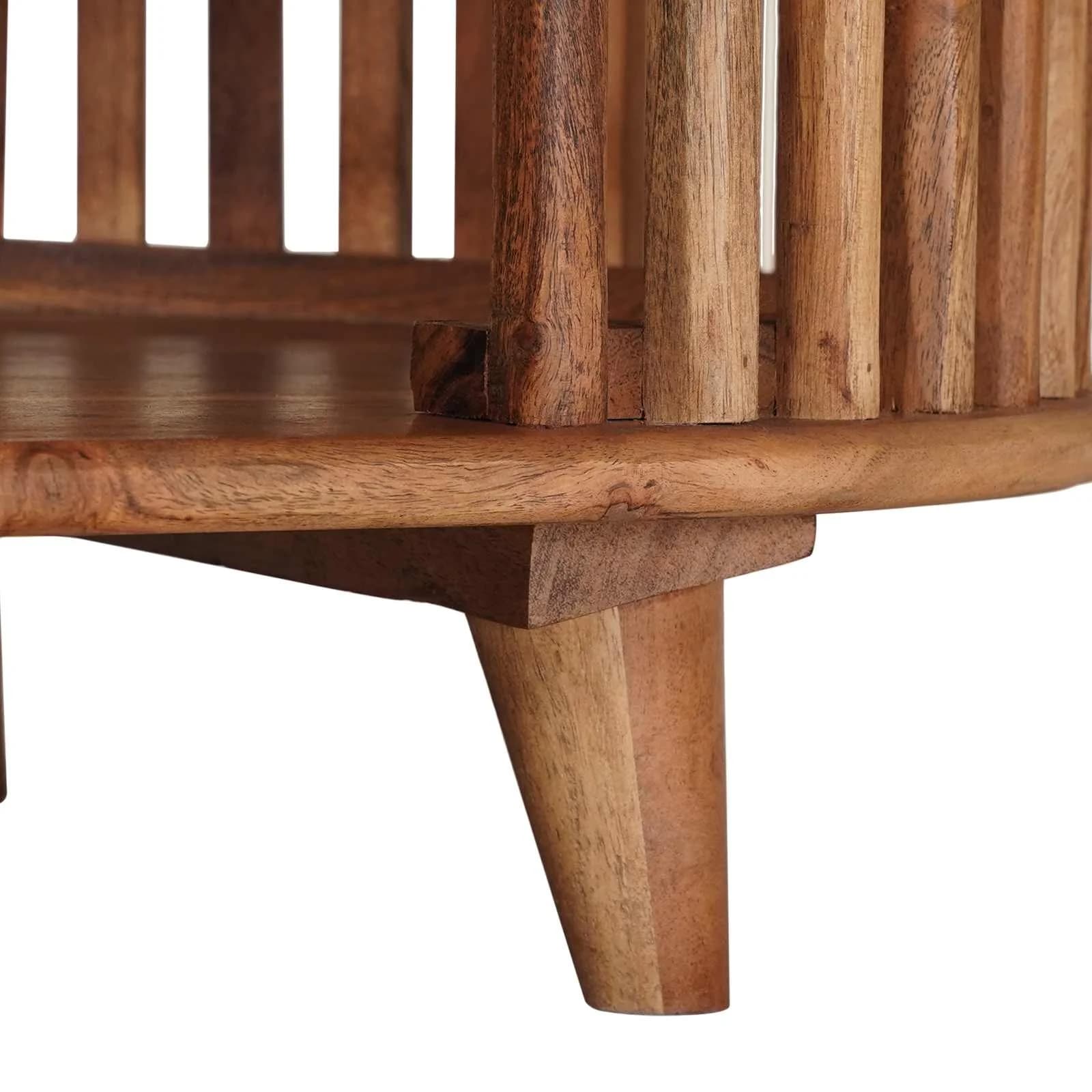 Ročno izdelana miza za kavo Teak rjava 85 x 50 x 40 cm - slika 7