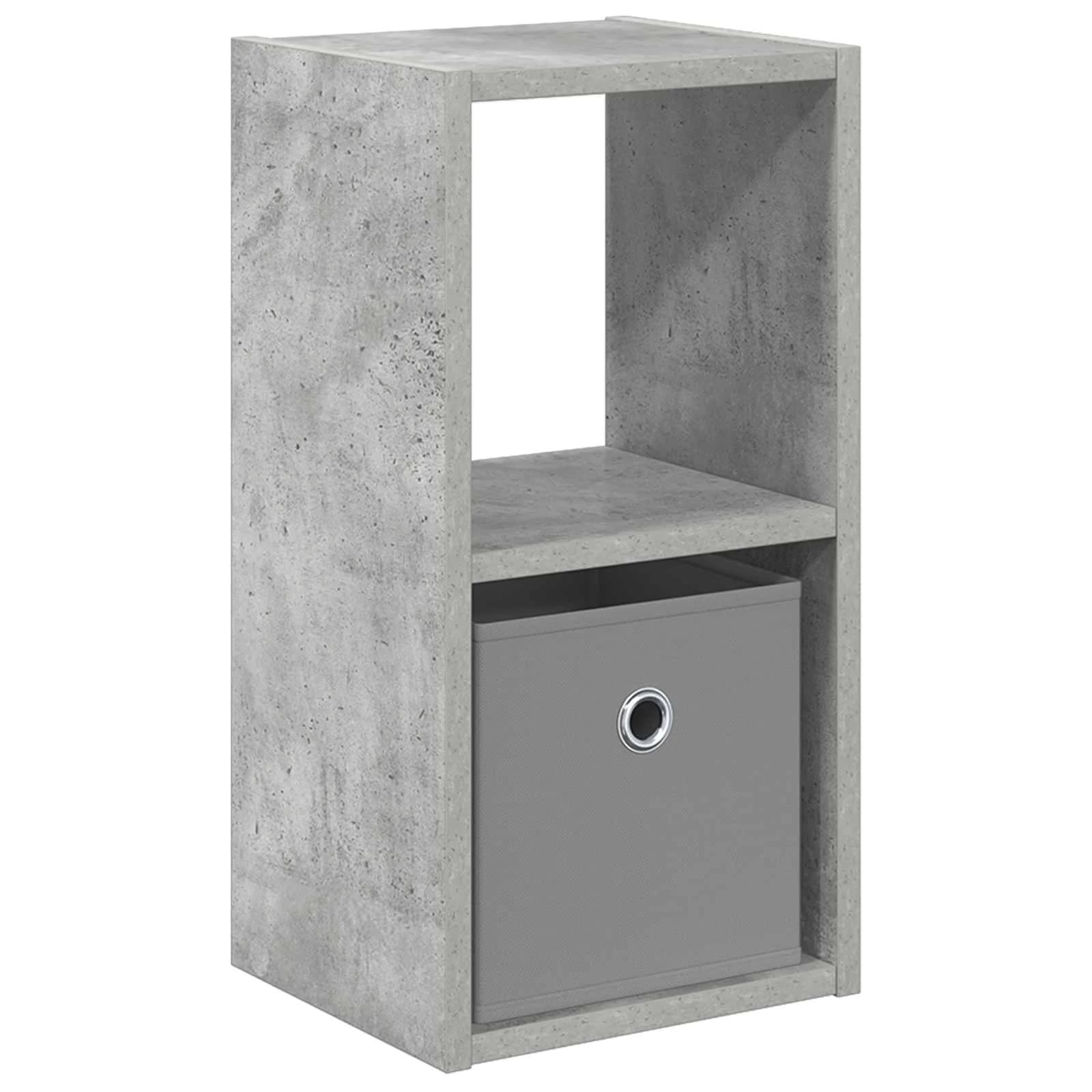 Nočna omarica Betonsko siva 25,5 x 22 x 49,5 cm Inženirski les - slika 2