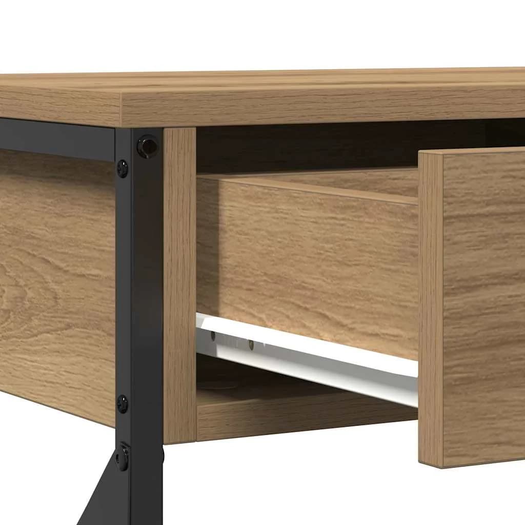 Konzolna miza artisan hrast 75 x 28 x 75 cm - slika 8
