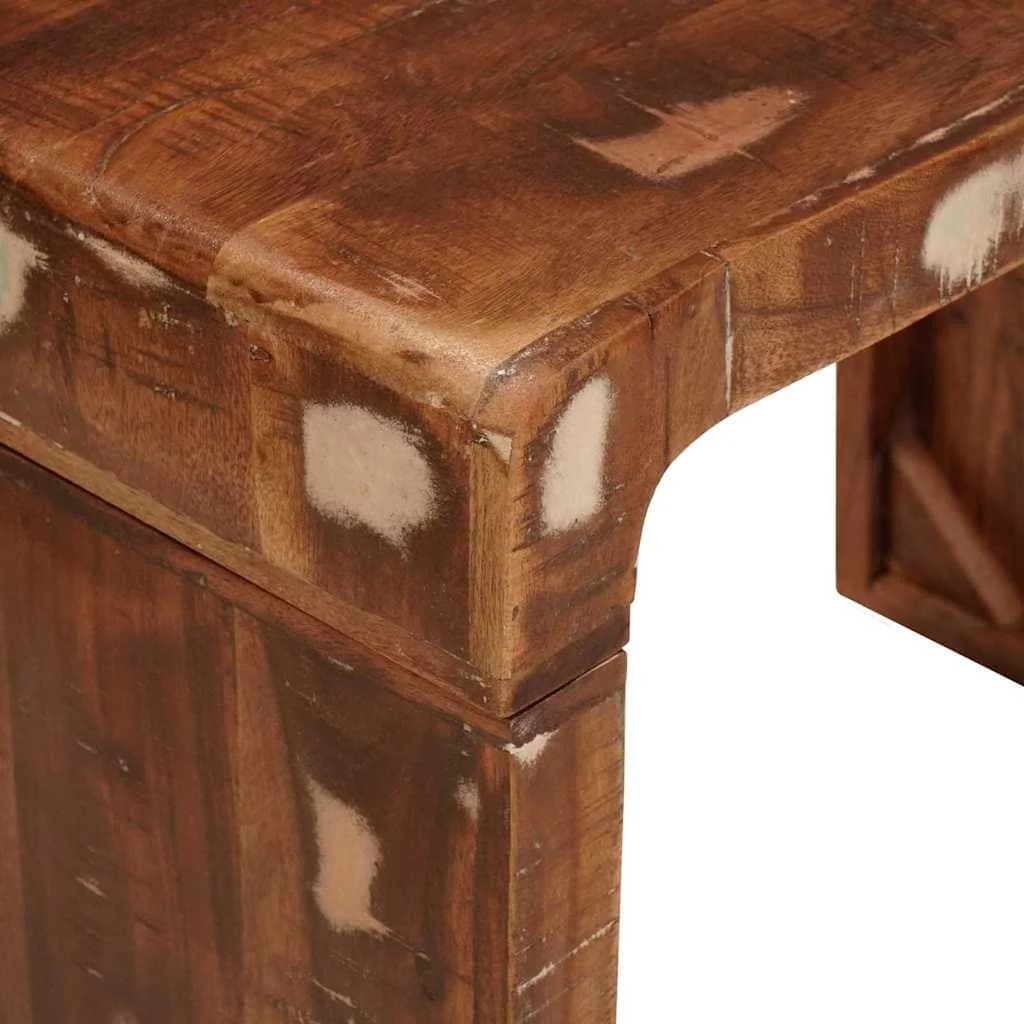 Stranska miza Rjava 60 x 35 x 46 cm Trdna obnovljena les - slika 7