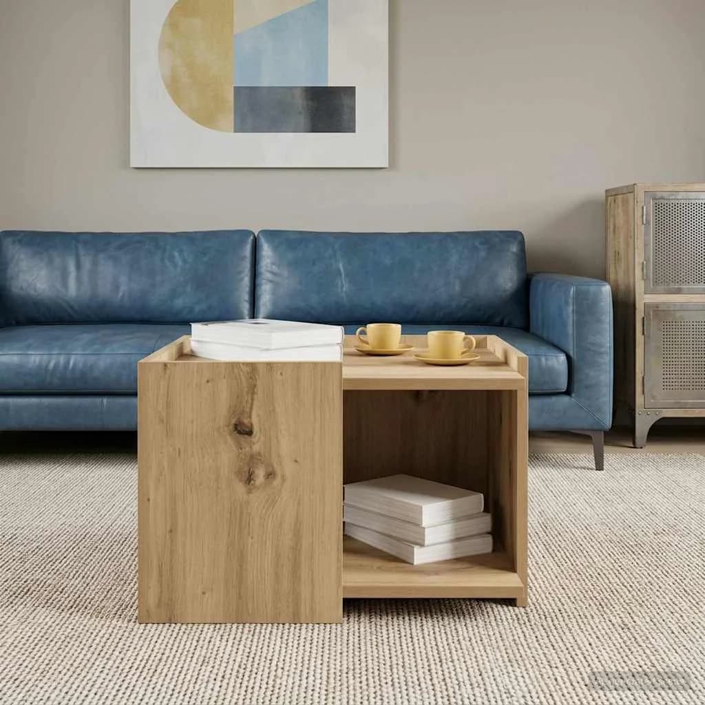 Klubska miza Artisan hrast 50,5 x 50 x 33 cm Inženirski les - slika 4
