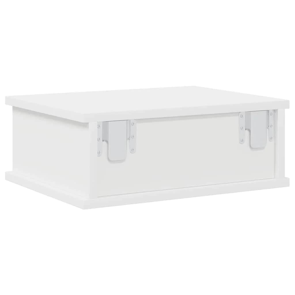 Nočna omarica Bela 40 x 31 x 15 cm Inženirski les - slika 7