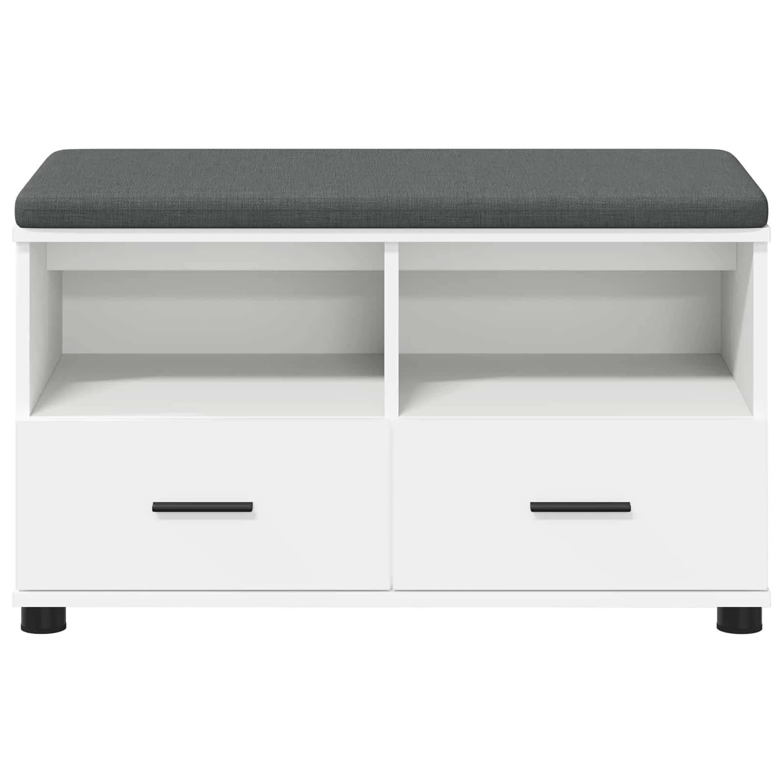 Haldna klop Bela 80 x 38 x 46 cm Oblikovan Les in Tkanina - slika 6
