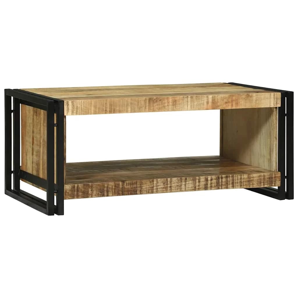 Klubska miza Rjava 90 x 50 x 38 cm Masiven les manga - slika 6