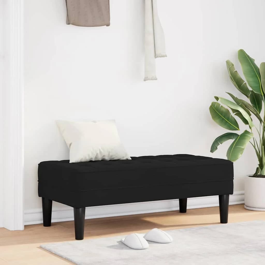 klop z blazino Črna 113 x 57 x 39 cm Žamet