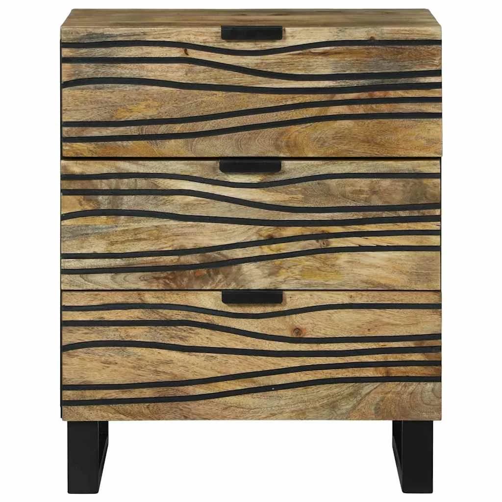 Nočna omarica Naravna 50 x 33 x 62 cm Inženirski les - slika 3