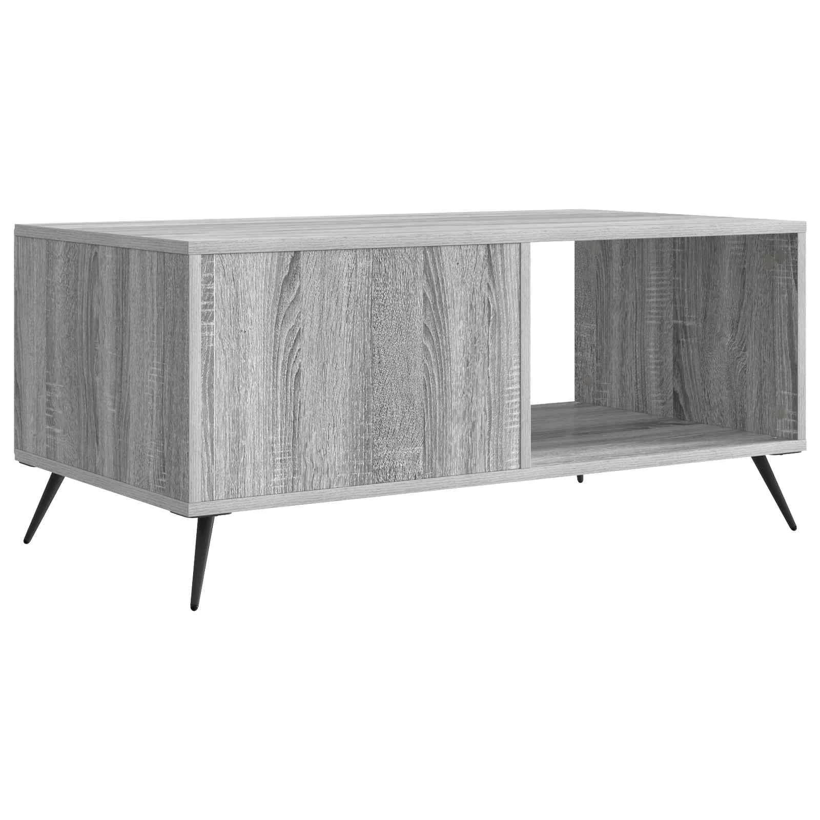 Klubska miza Siva Sonoma 90 x 50 x 40 cm Inženirski les - slika 7