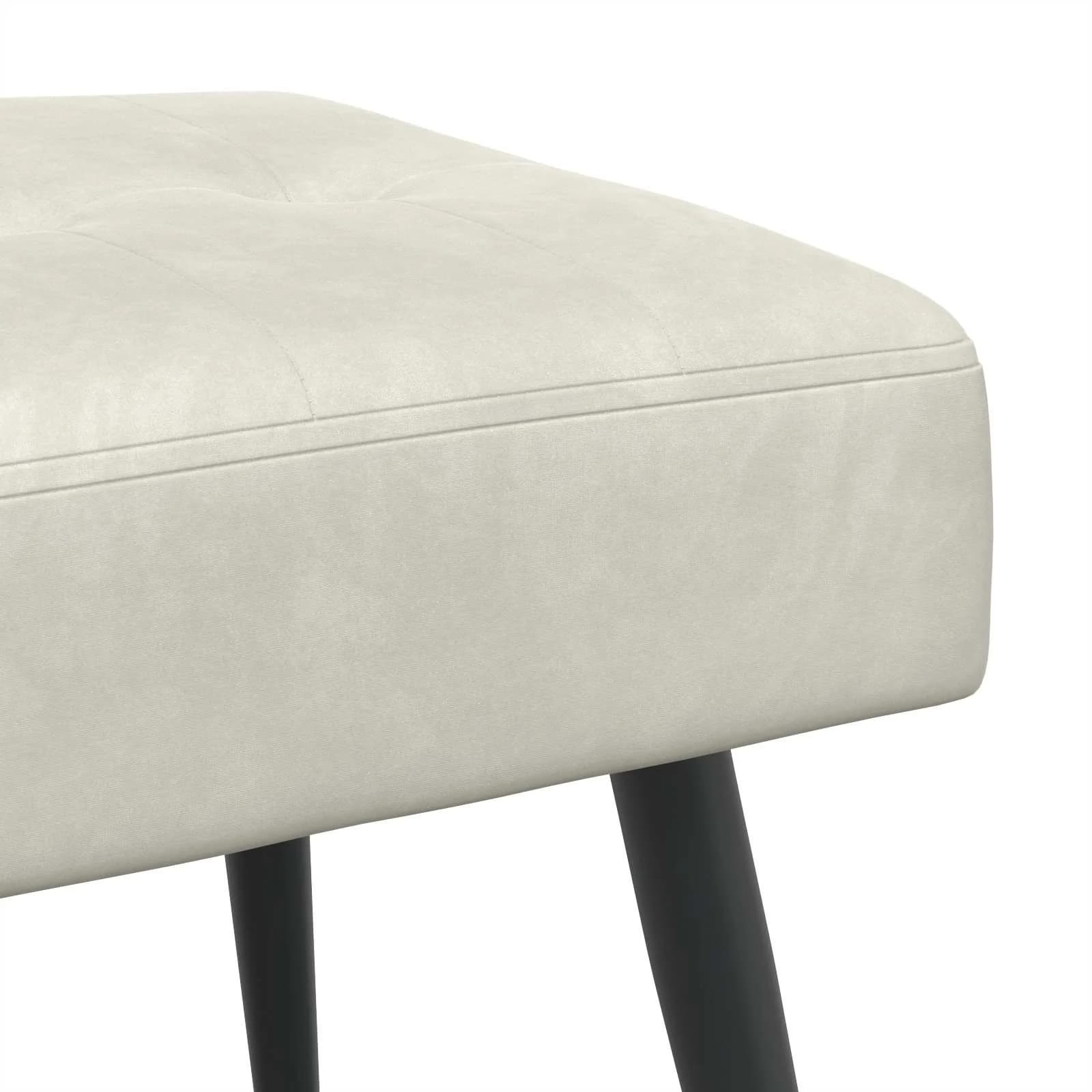 Klop s gumbnim oblazinjenjem Krem 60 x 40 x 45 cm Žamet - slika 6