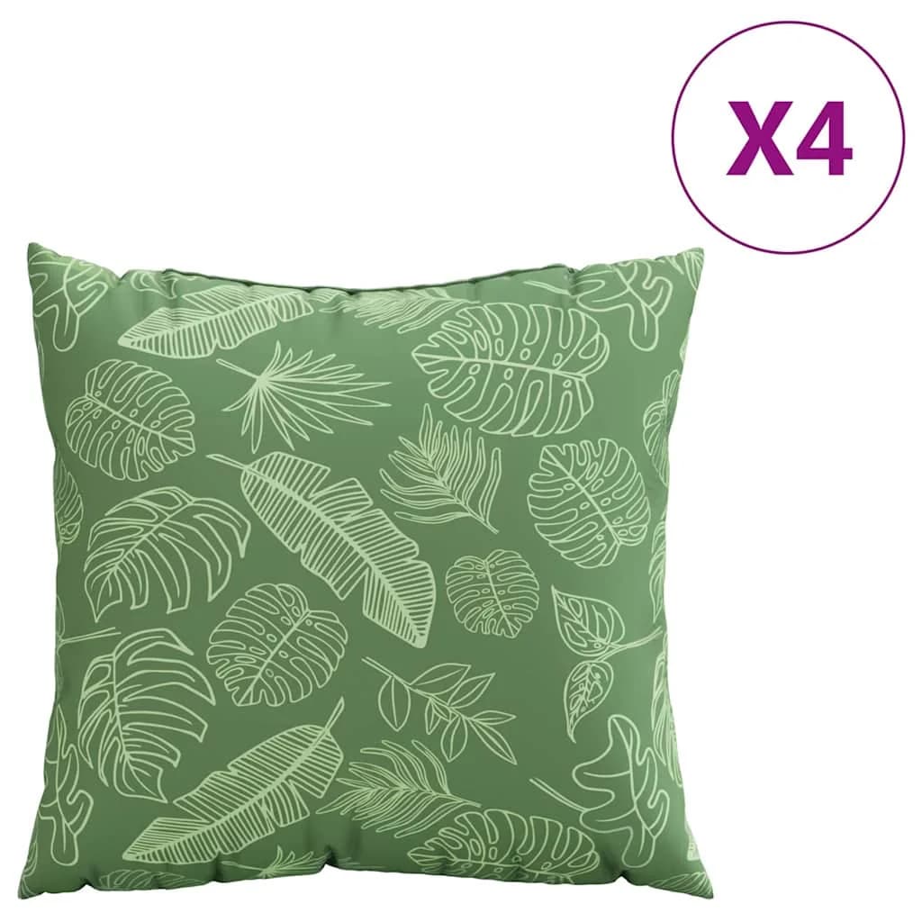 Razprševne blazine 4 kos Poliester Vzorec lista 60 x 60 cm - slika 3