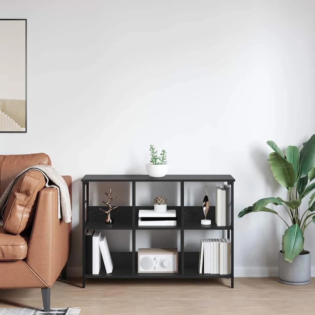 Knjižna polica 6 nivojev 102 x 32 x 72,5 cm Inženirski les - slika 4
