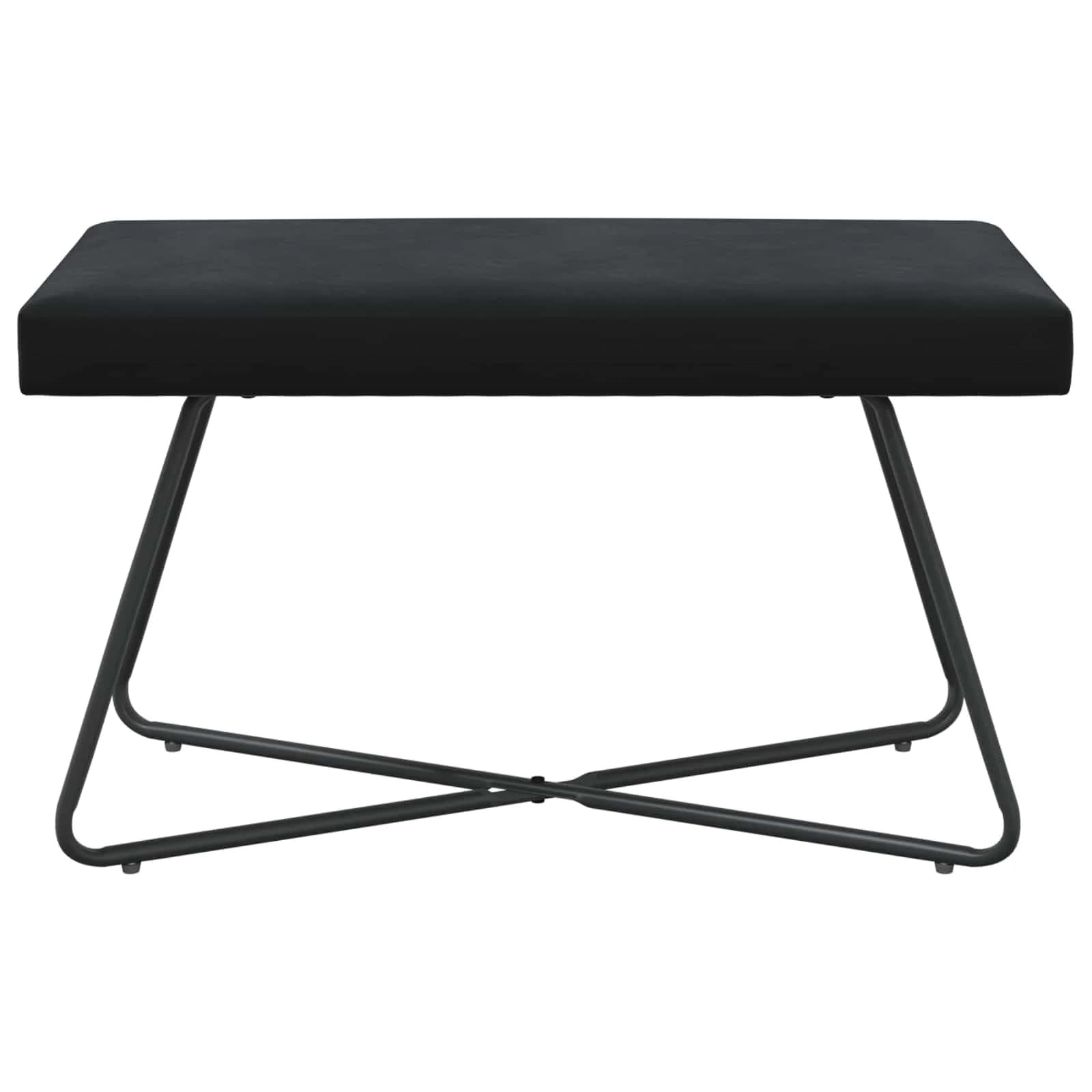 klop Črna 80 x 40 x 45 cm Žamet - slika 5