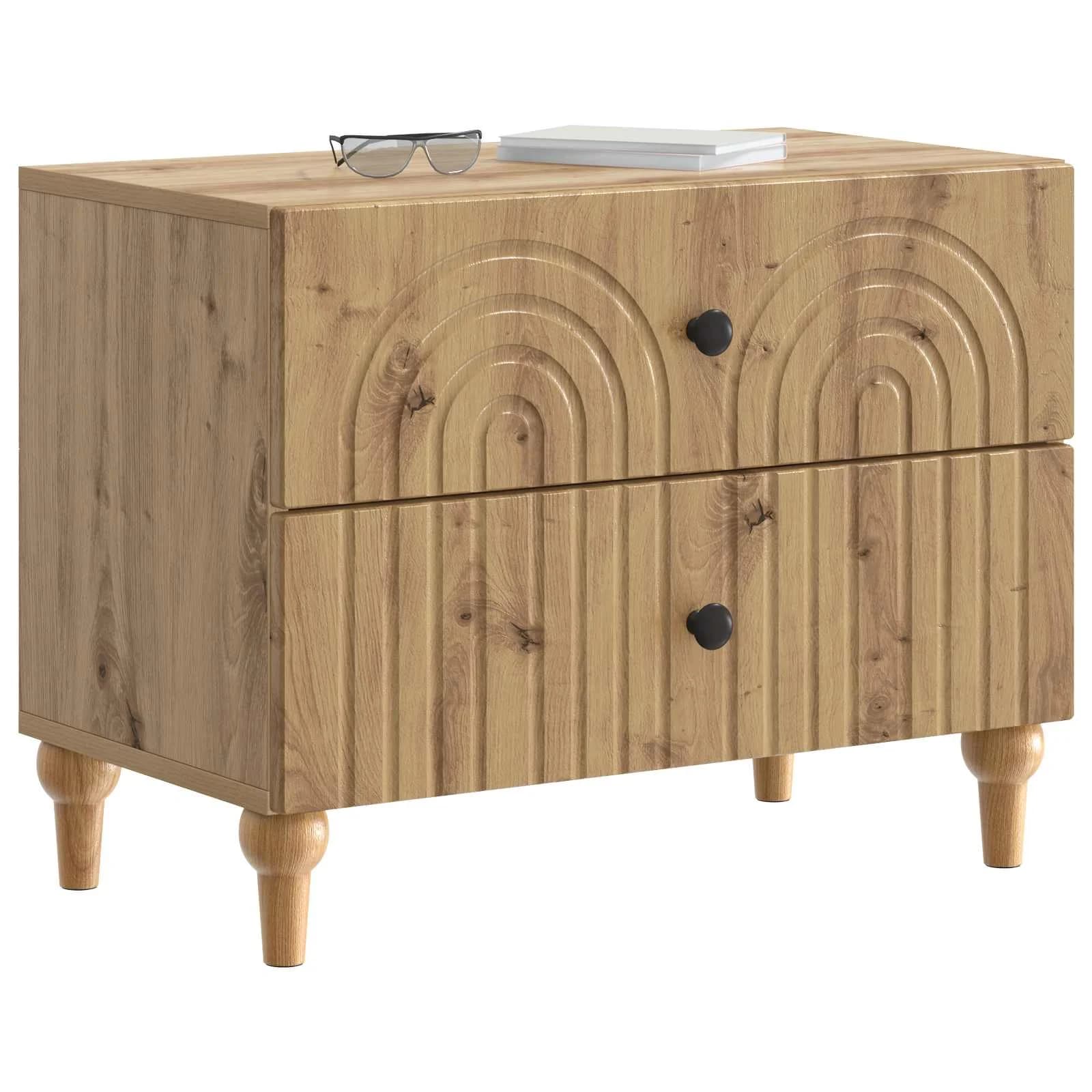 Nočna omarica Artisan hrast 62 x 34,5 x 48 cm Inženirski les - slika 3