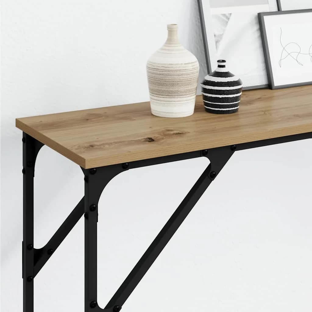 Konzolna miza artisan hrast 200 x 29 x 75 cm - slika 4