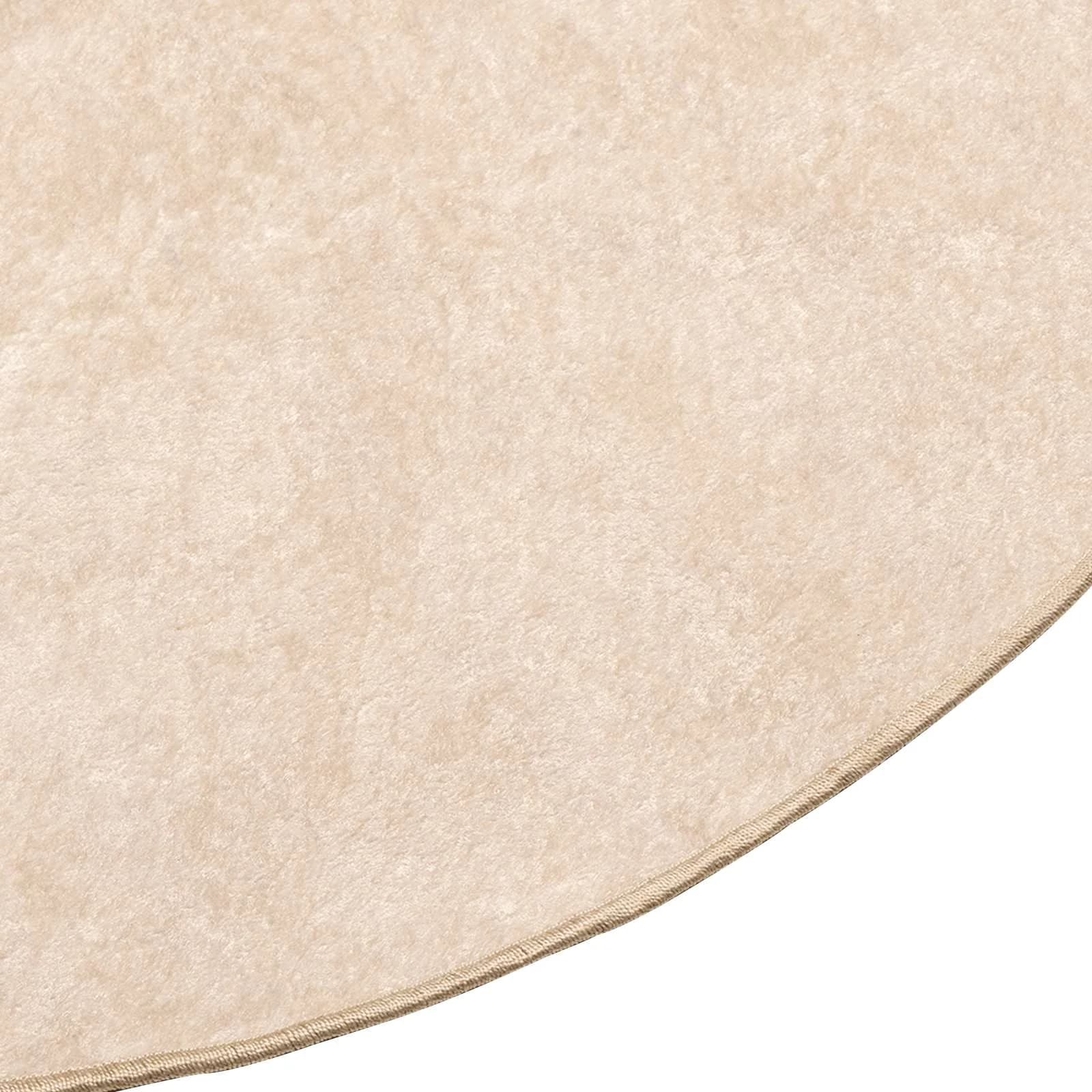 Preproga runner MARSA krema 120 x 120 cm Poliester in PVC - slika 3