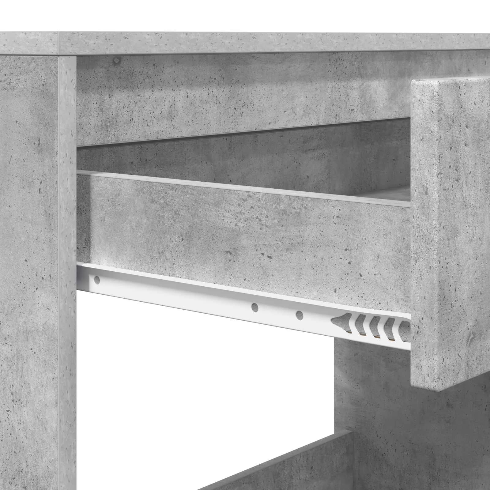 Miza s predalom Beton Siva 100 x 50 x 78 cm Konstruirano leseno - slika 9