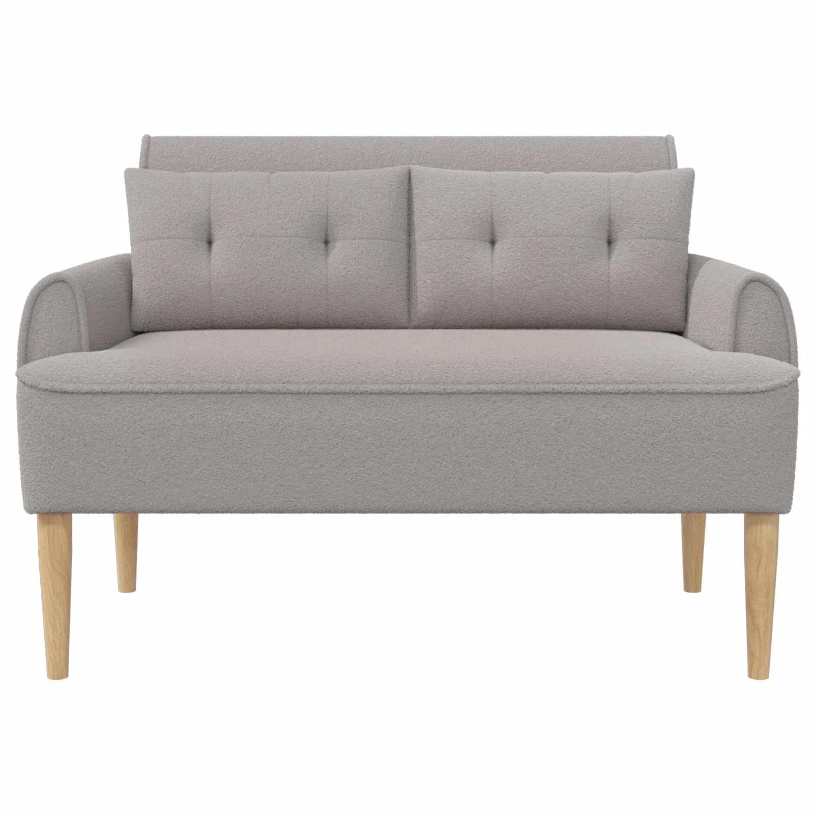 Dvojnica s gumbi Svetlo siva 117 x 67 x 77 cm Bouclé - slika 3